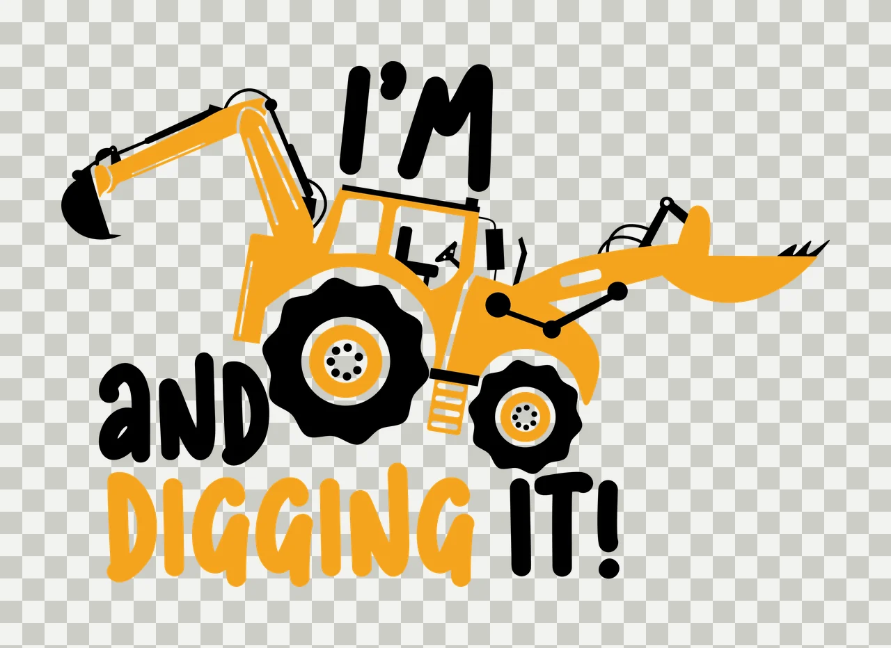 Digging Illustration scalable logo design icon transparency and detail preview thumbnail