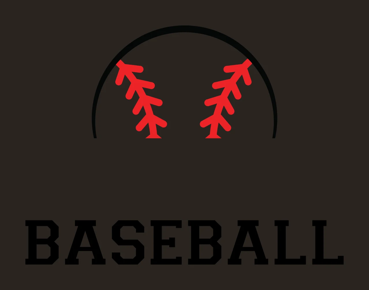 Baseball With Text And Sports In Black contrast preview thumbnail