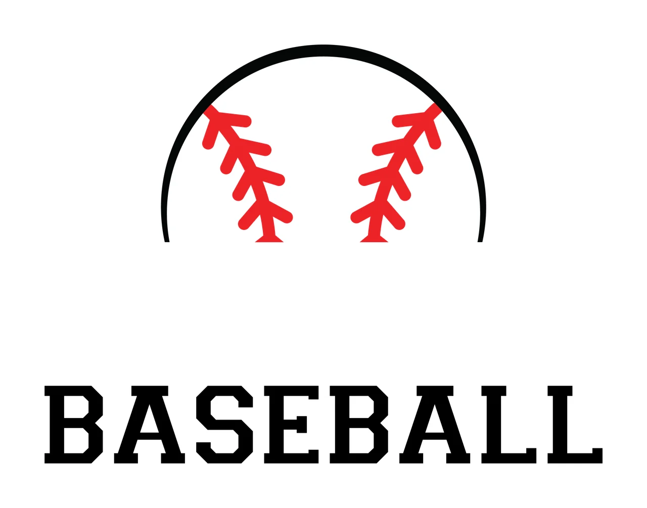 Baseball With Text And Sports In Black