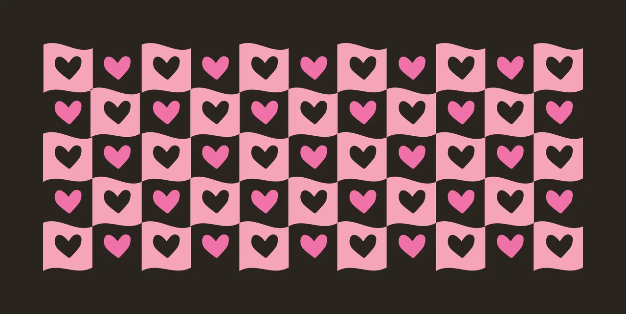 Hearts Can Glass Wrap Black And White Heart patterning square contrast preview thumbnail