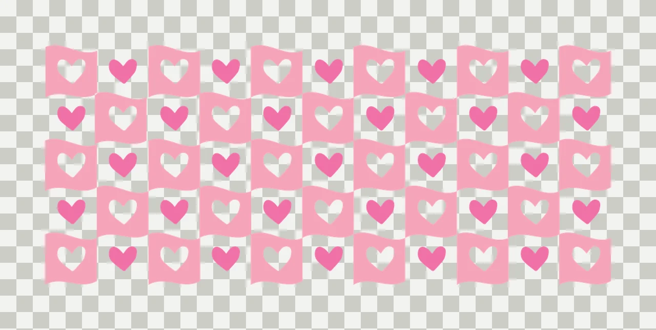 Hearts Can Glass Wrap Black And White Heart patterning square transparency and detail preview thumbnail