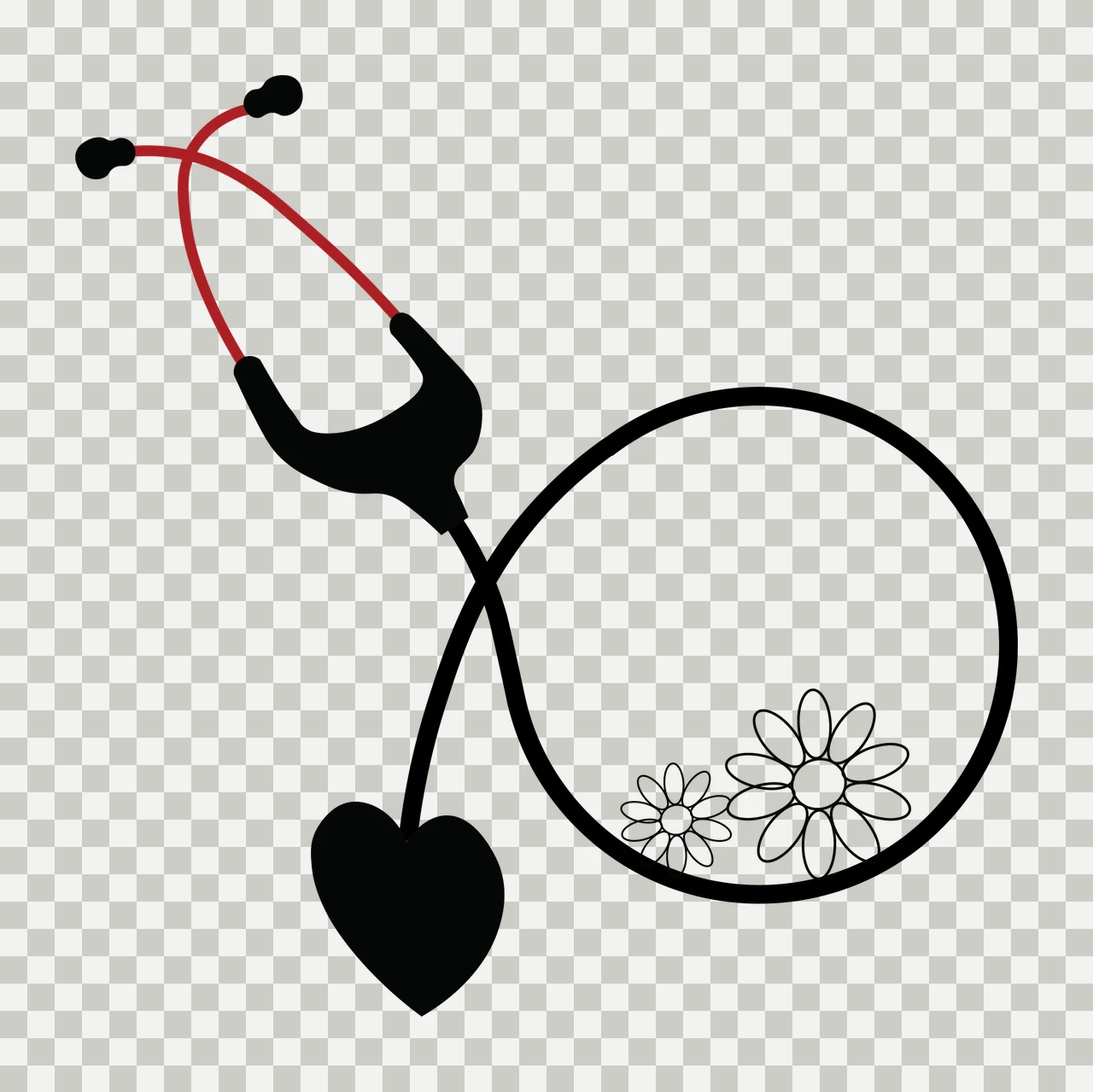 Nurse Monogram Character 12 nursing healthcare medical scrubs transparency and detail preview thumbnail