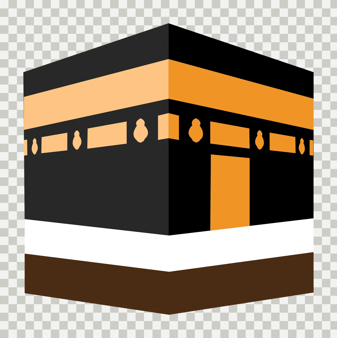 Solid Black Isometric Cube shape geometry minimalist perspective transparency and detail preview thumbnail