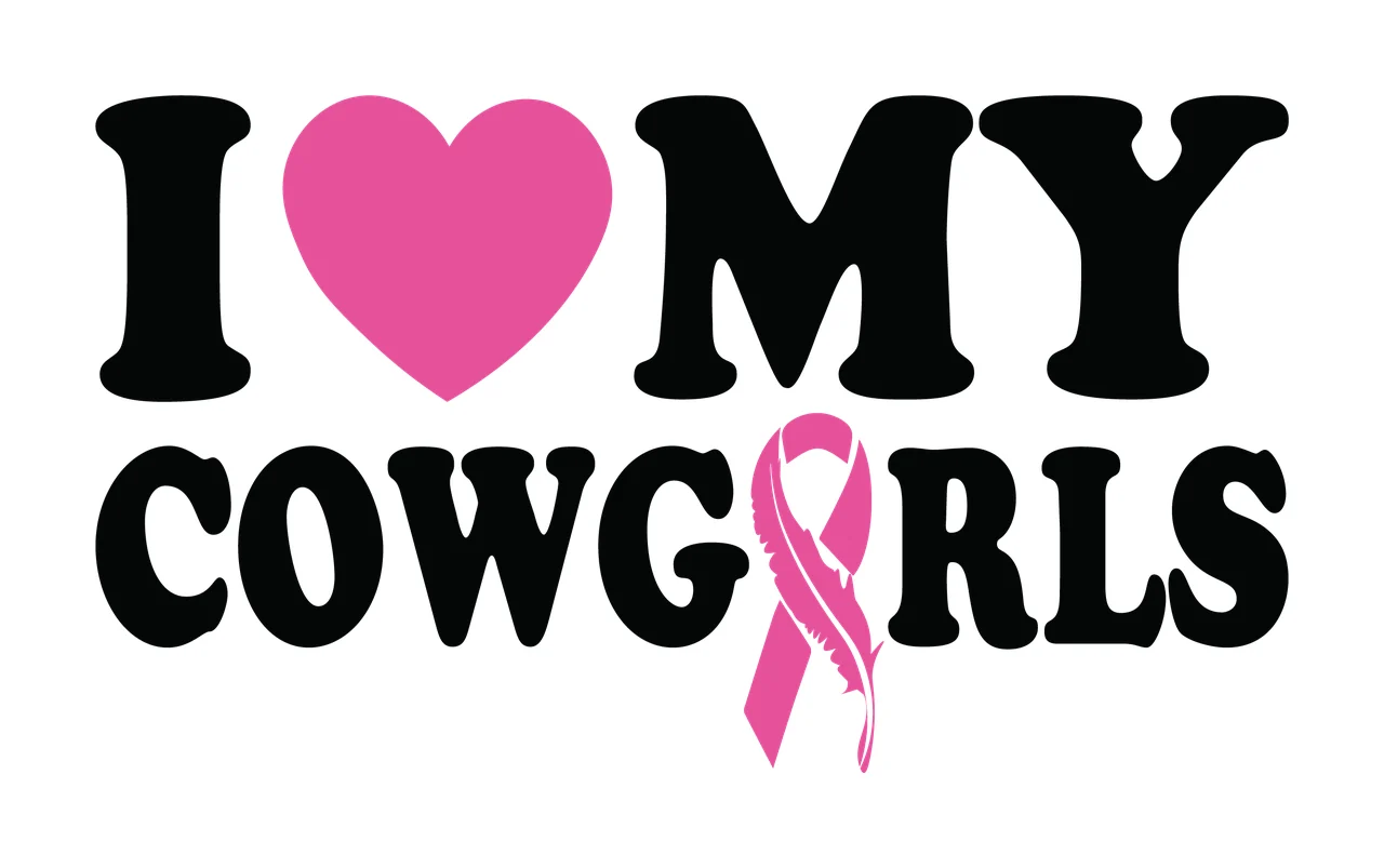 Can Glass Wrap I Heart My Cowgirls Text