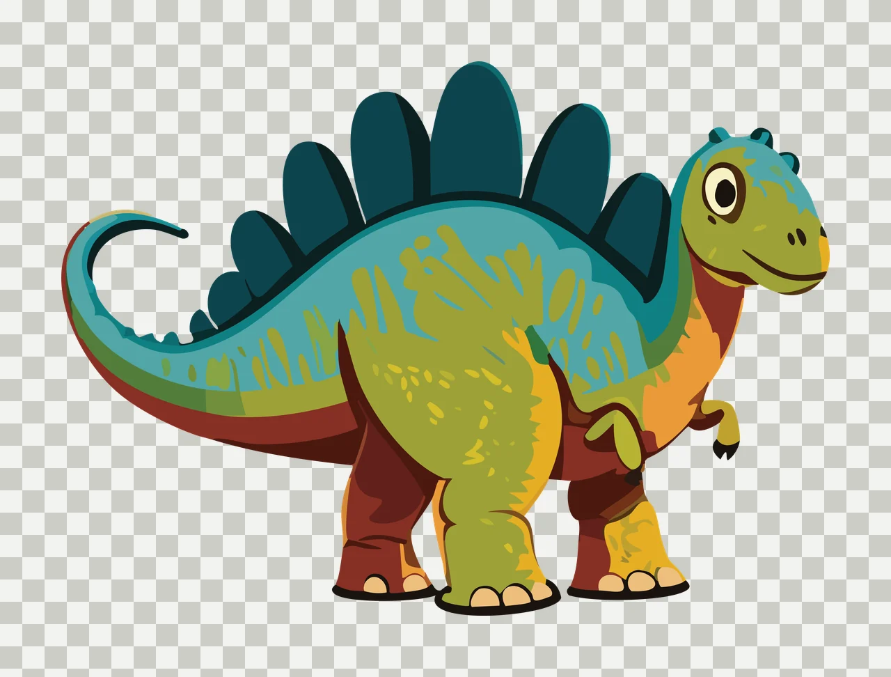 Dinosaur Black Silhouette Of Spined standing spine white plates transparency and detail preview thumbnail