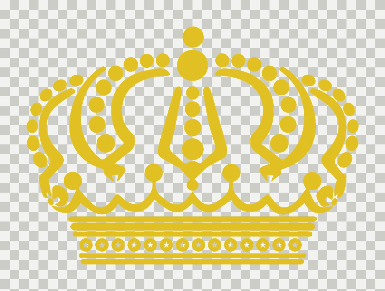 Black Decorative Crown Graphic circles lines stars white plain transparency and detail preview thumbnail