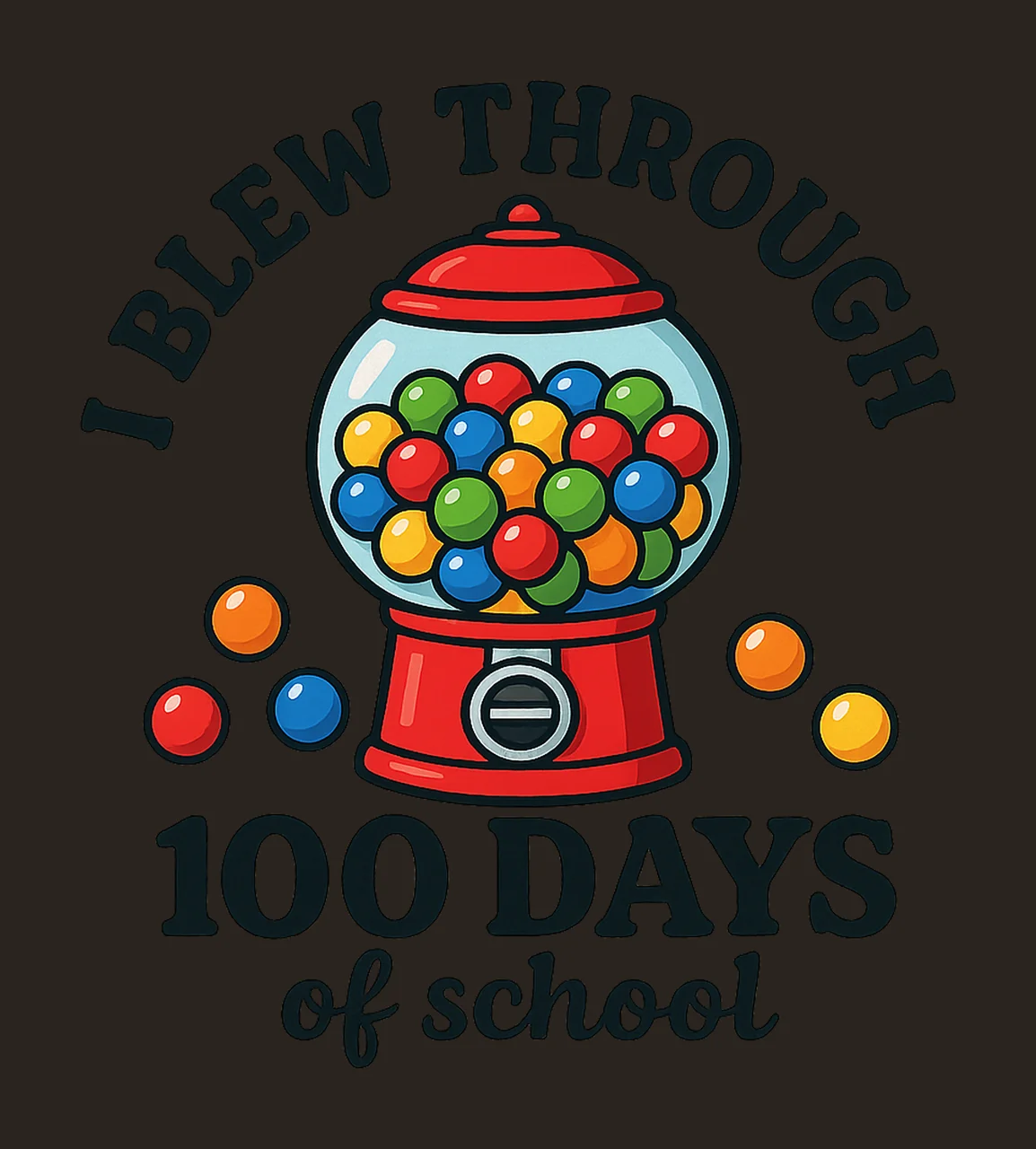 Blew Through 100 Days Funny 100 Days of School Design Kids contrast preview thumbnail