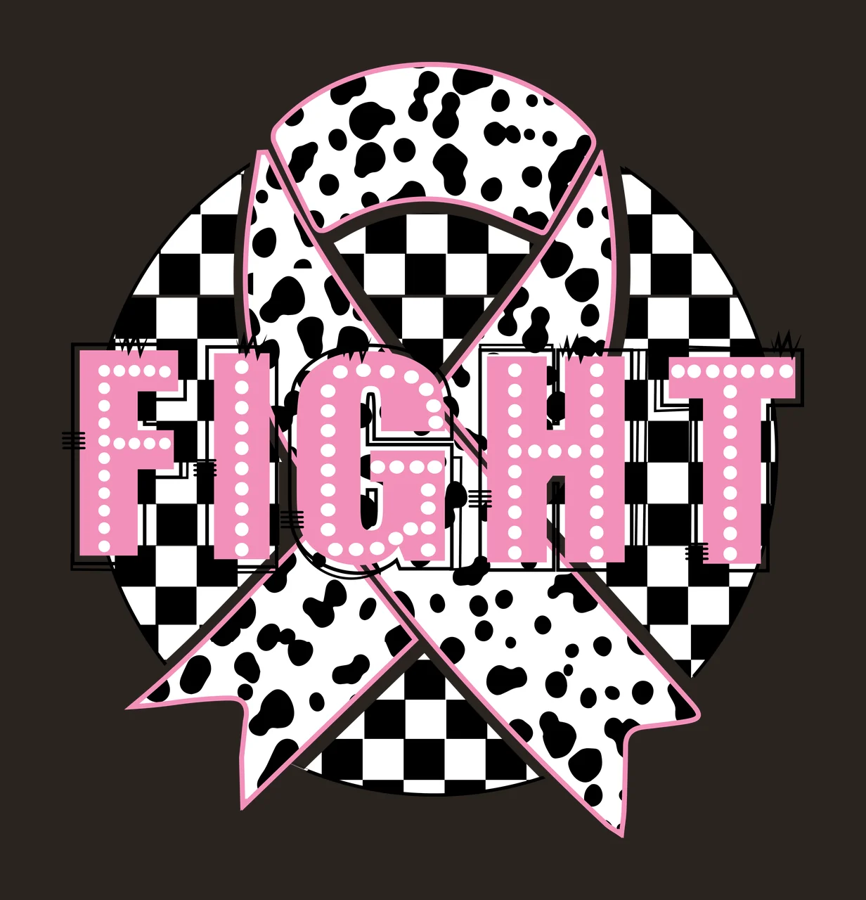 Ribbon Tied Around Circular Brick Frame circle grid black white contrast preview thumbnail