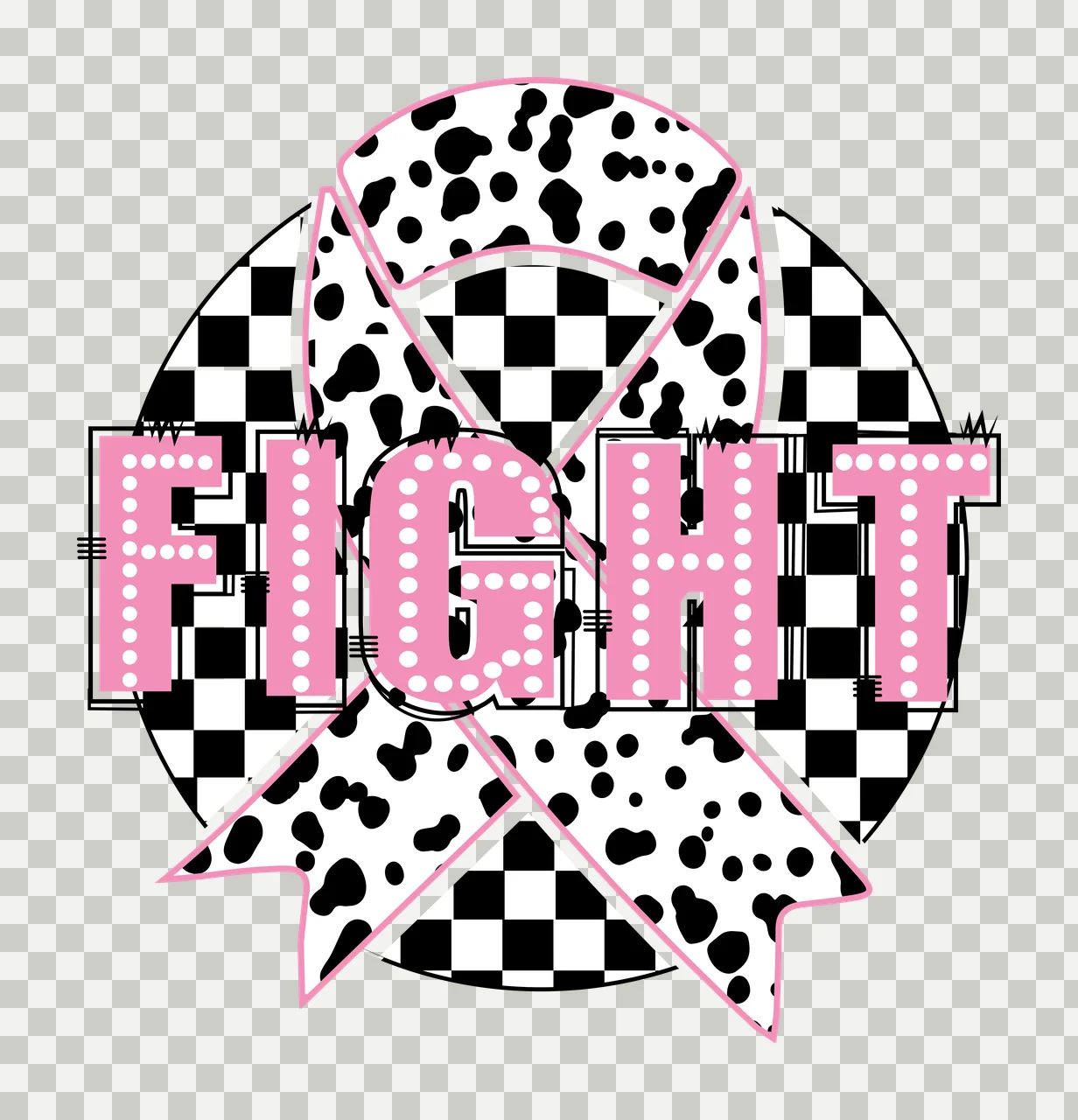 Ribbon Tied Around Circular Brick Frame circle grid black white transparency and detail preview thumbnail