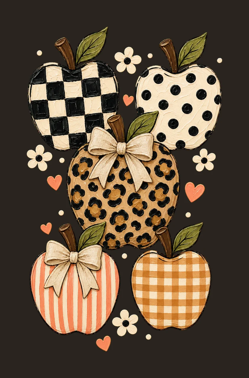 Teacher Mom Leopard Apple Back To School Teacher Variation C contrast preview thumbnail