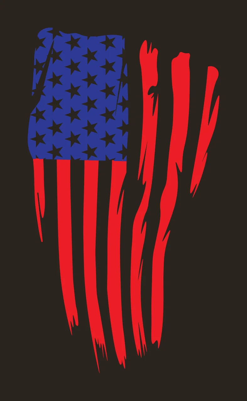 Flag Vertical Distressed United States Silhouette With Weathered contrast preview thumbnail