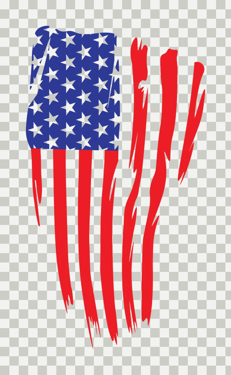 Flag Vertical Distressed United States Silhouette With Weathered transparency and detail preview thumbnail