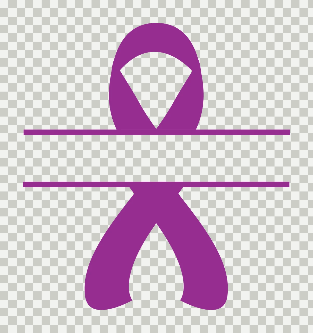 Ribbon Awareness Interrupted With Void And Minimalist transparency and detail preview thumbnail
