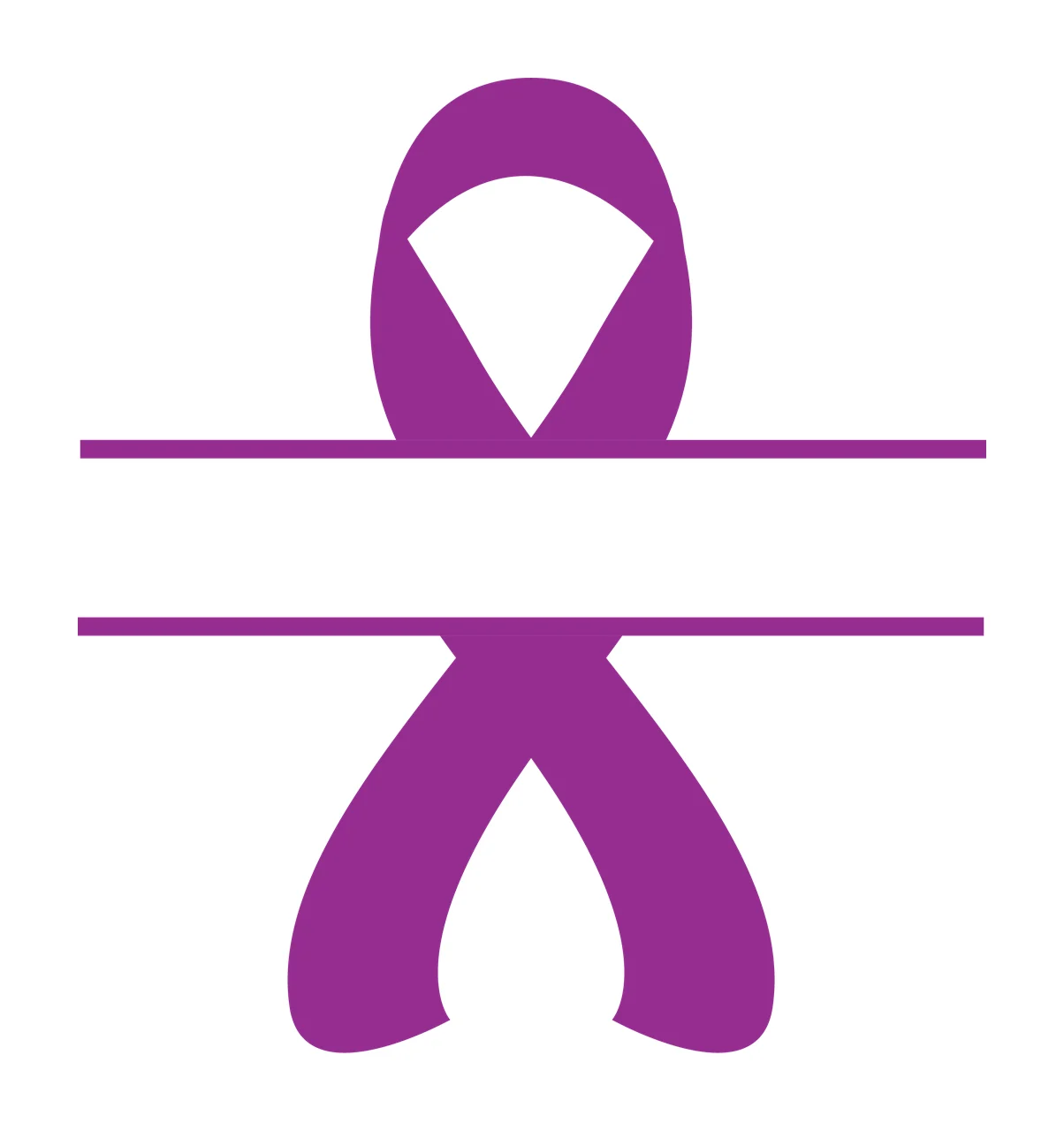 Ribbon Awareness Interrupted With Void And Minimalist