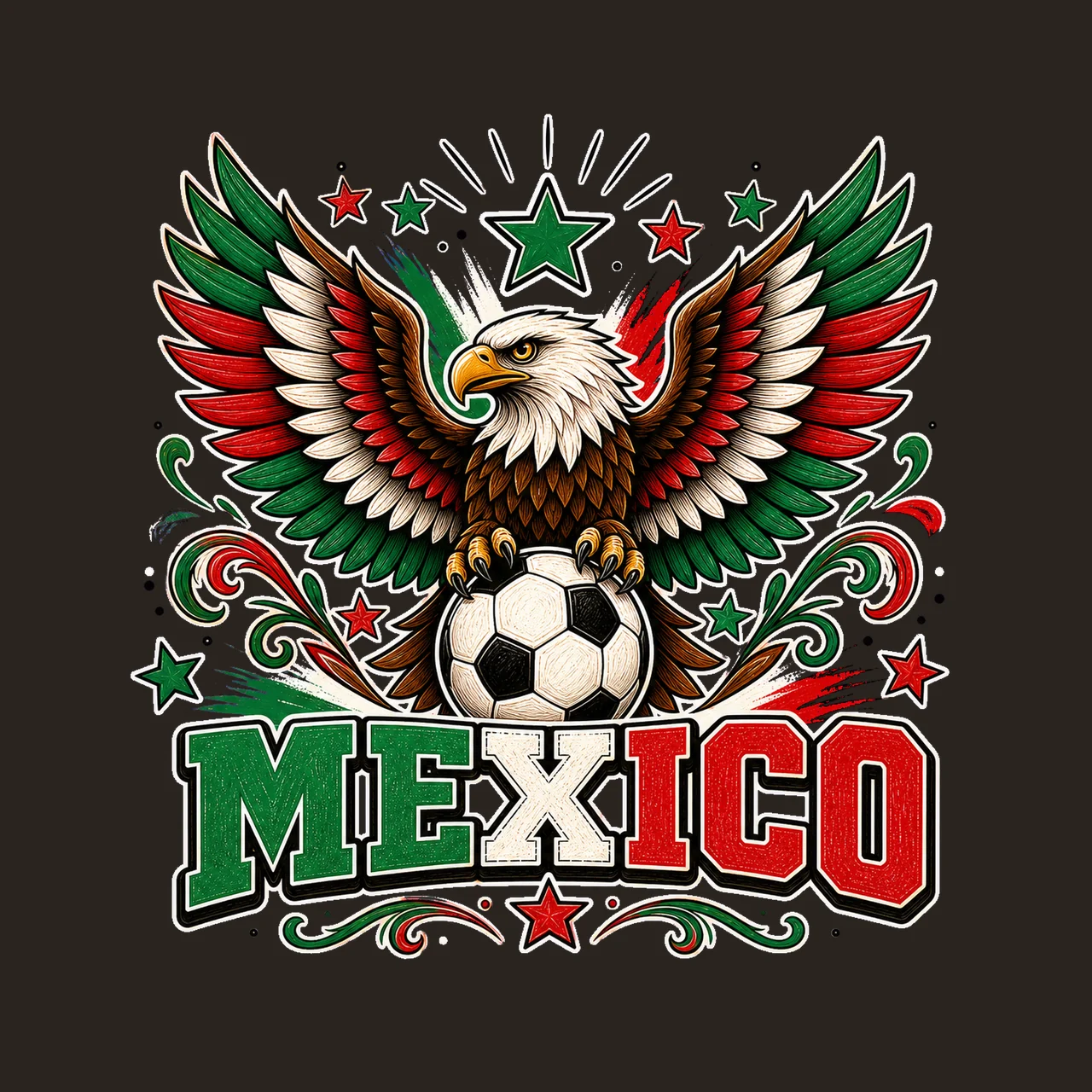 Mexico Eagle Heritage sublimation instant shirt Variation C contrast preview thumbnail