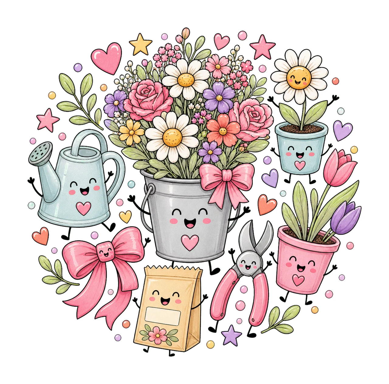 Florist Flower Shop Design Doodle Style Variation B