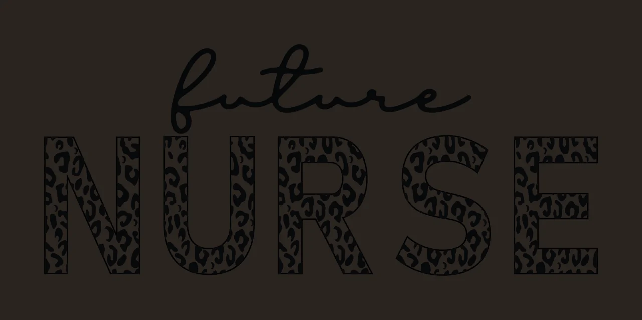 Future Nurse Typography On Pattern displayed textured letters contrast preview thumbnail