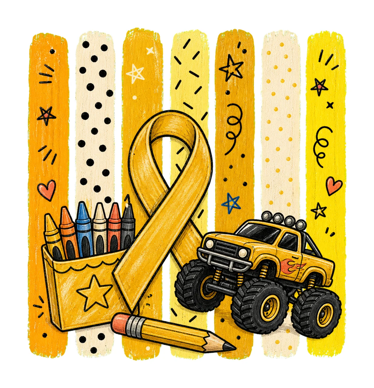 Childhood Cancer Awareness sublimation instant Variation B