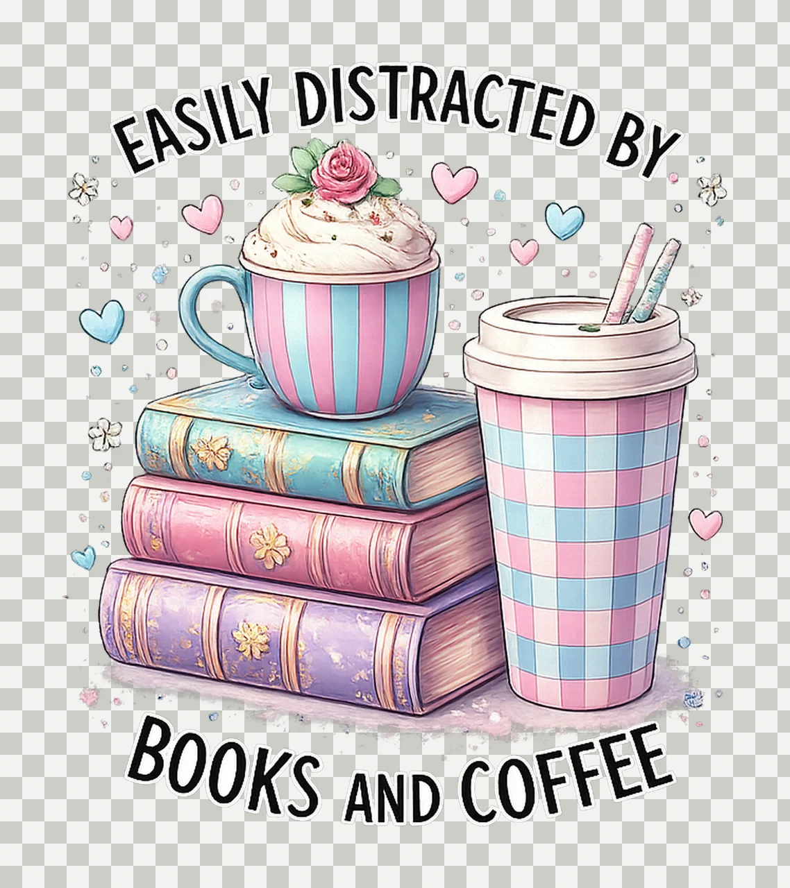 Book Coffee Reading Funny Book Lover Design Bookish Artwork transparency and detail preview thumbnail