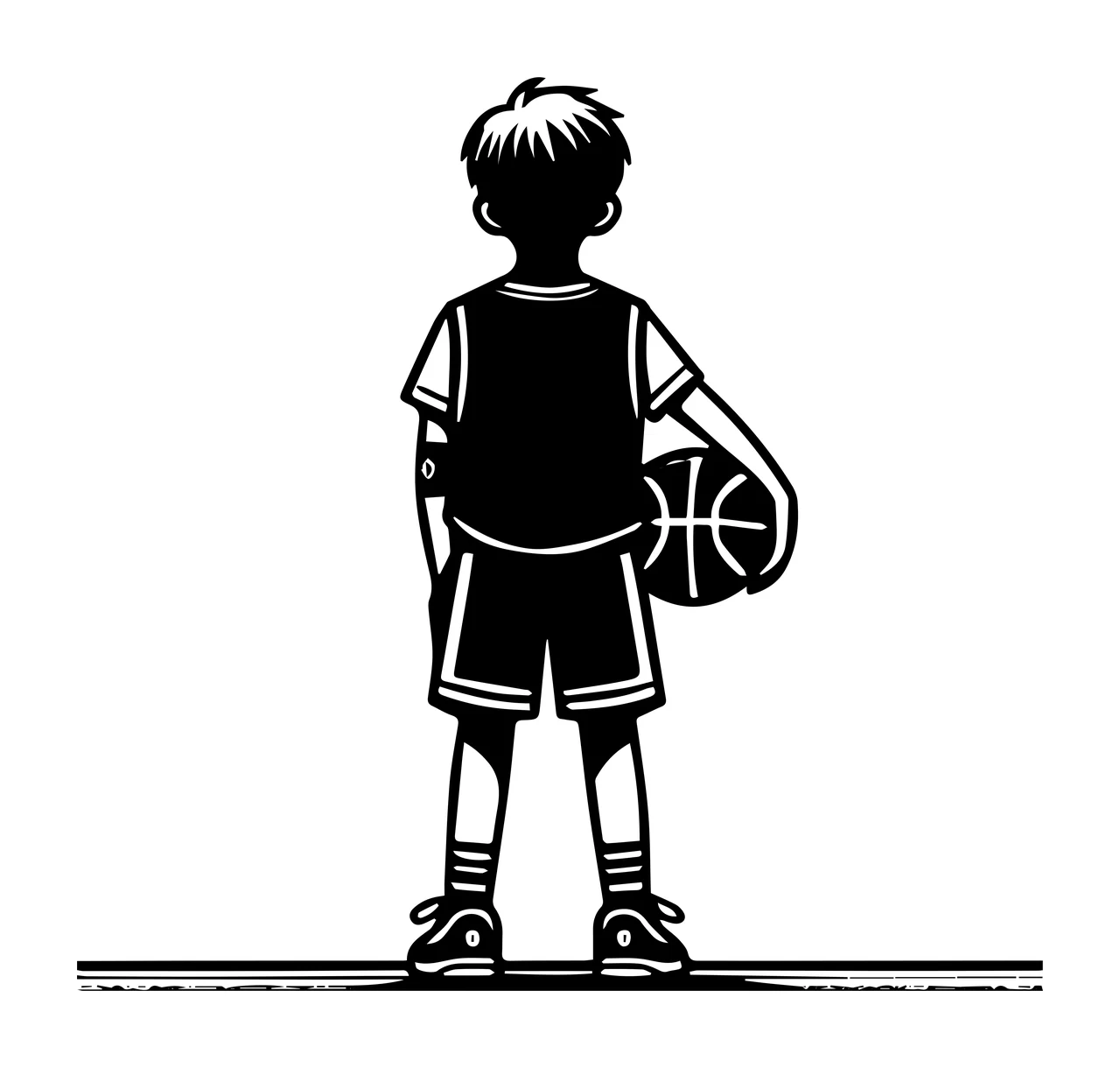 Ball Basketball Player Standing Holding person uniform silhouette