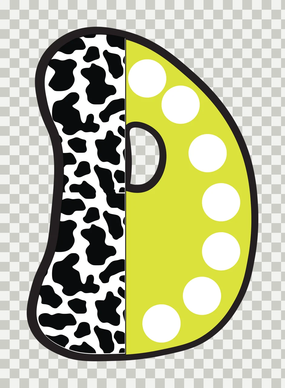 Half Cow Bright Font Dalmatian Race Doodle Leopard Character 31 racing transparency and detail preview thumbnail