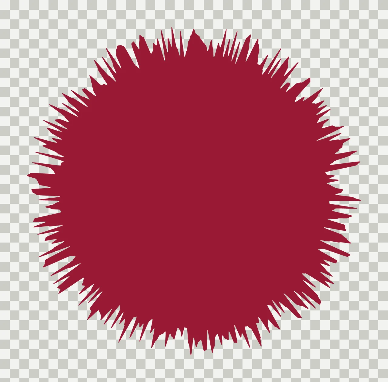 Black Spiked Radial Burst Shape radiating spikes abstract circular transparency and detail preview thumbnail