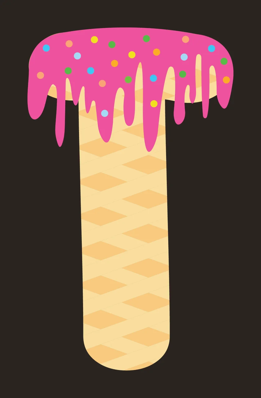 Ice Cream Font Character 10 scalable logo design icon contrast preview thumbnail