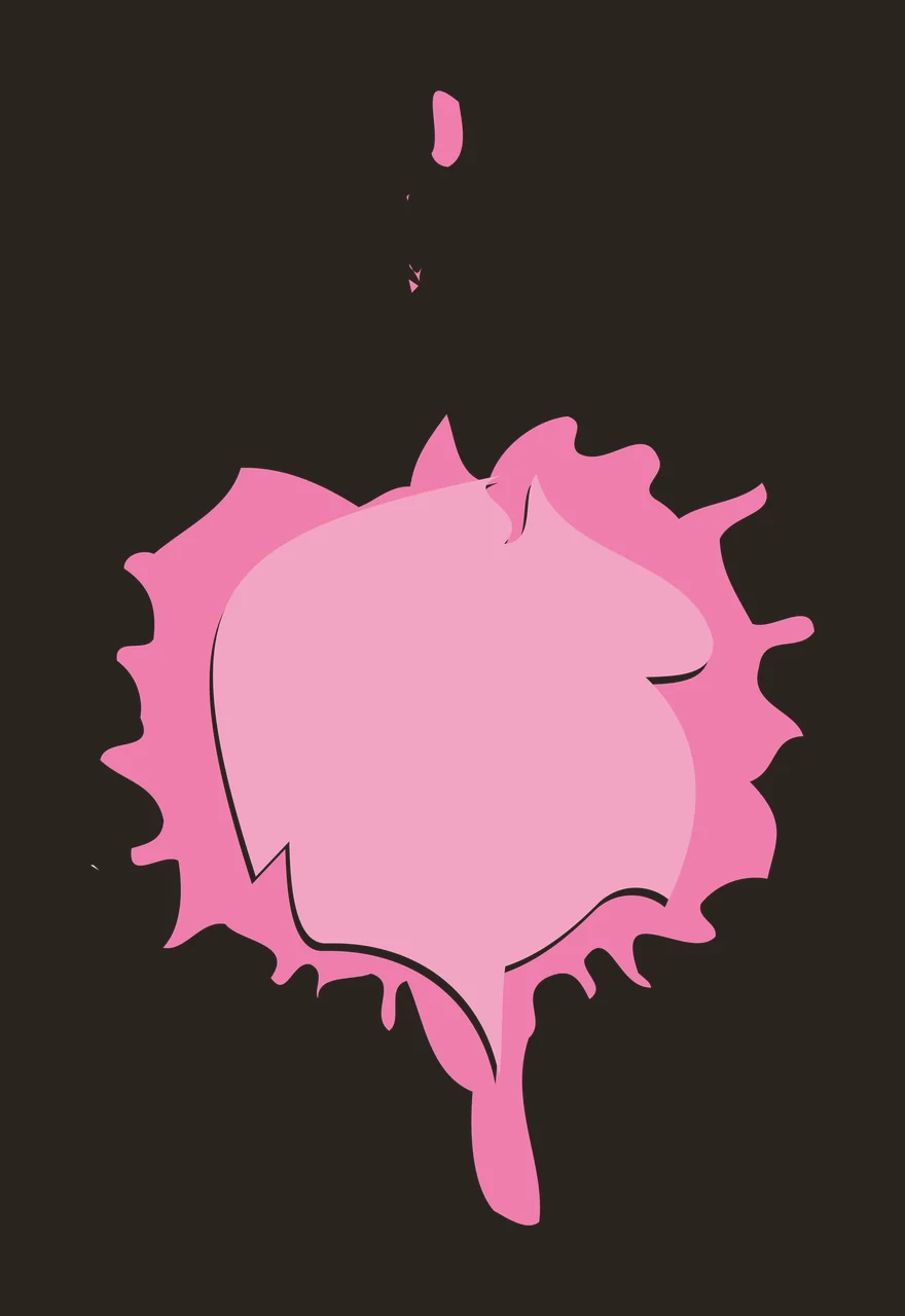 Paint splatter Illustration with liquid splatter, paint blob, droplets and spiky edges in pink, light pink and white contrast preview thumbnail