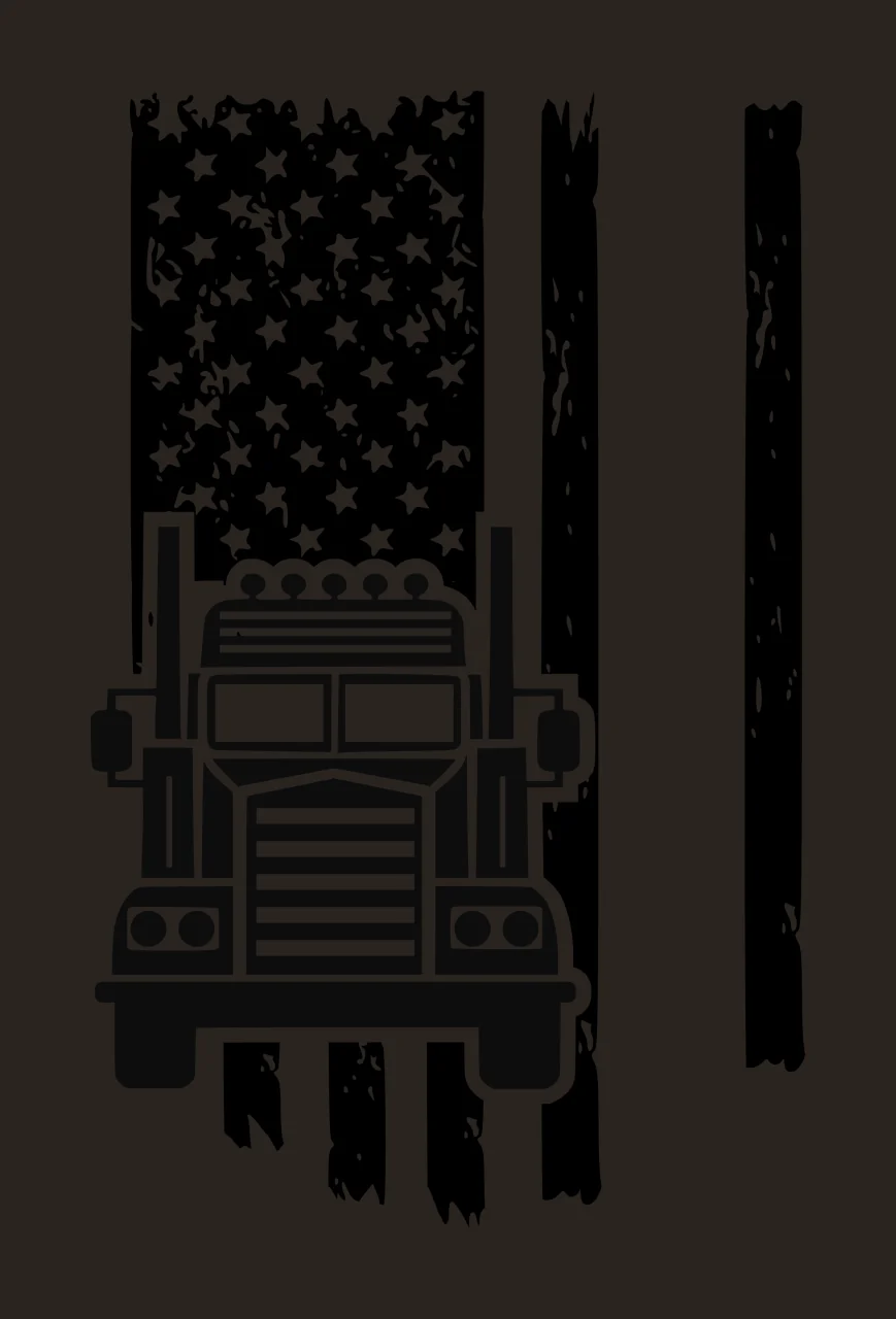 Truck Silhouette With Horizontal Grille Over Vertical Variation contrast preview thumbnail