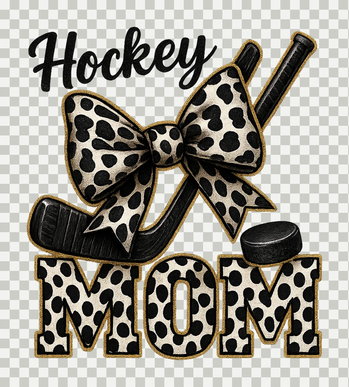 Hockey Mom Mother Day Design Glitter Hockey Team Sport Mom transparency and detail preview thumbnail