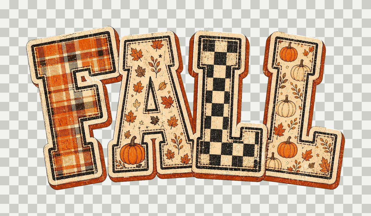 Fall Design Distressed Autumn varsity fall Variation A transparency and detail preview thumbnail
