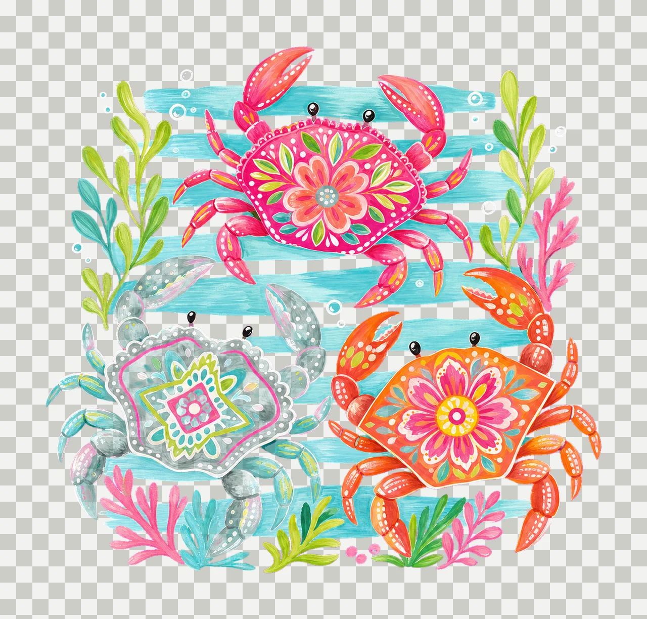 Coastal Summer Vibes Beach Life sublimation Variation D transparency and detail preview thumbnail