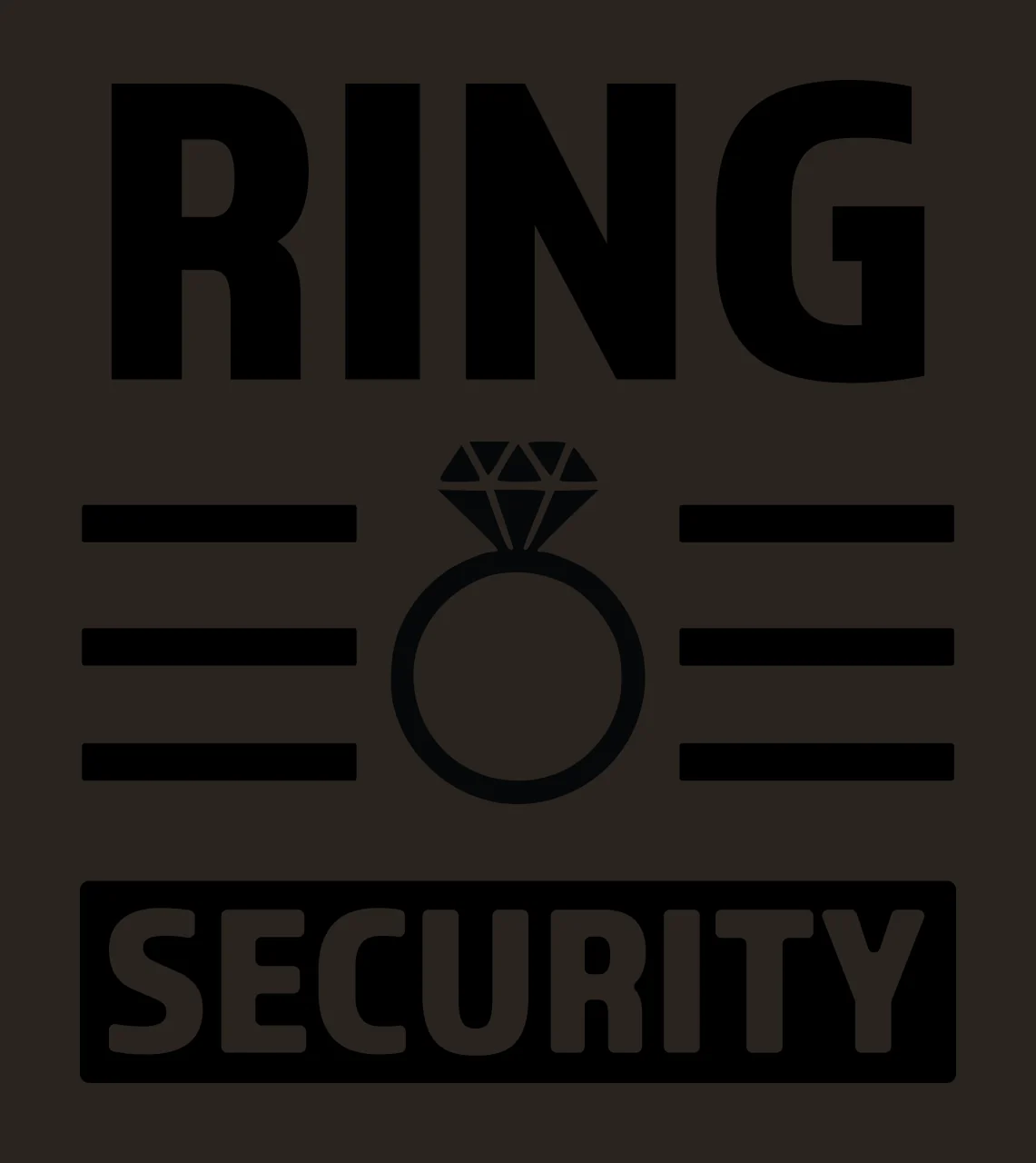 Ring Security Logo With Diamond Graphic On White text and lines contrast preview thumbnail
