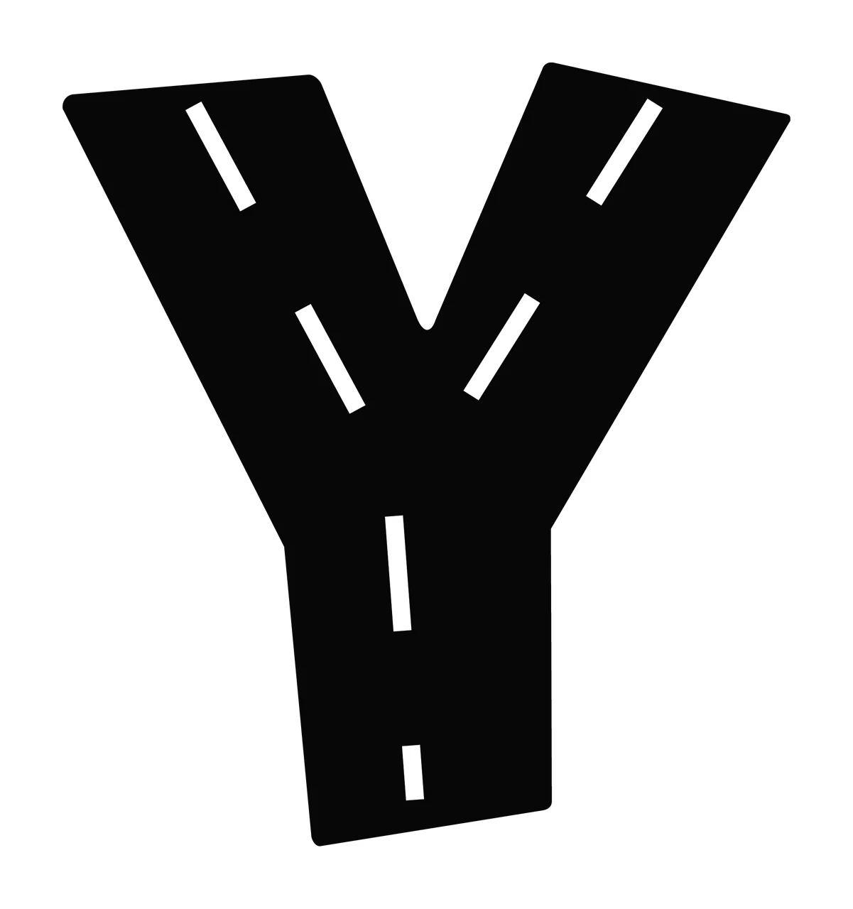 Can Glass Wrap Letter Y Patterned With Dashed