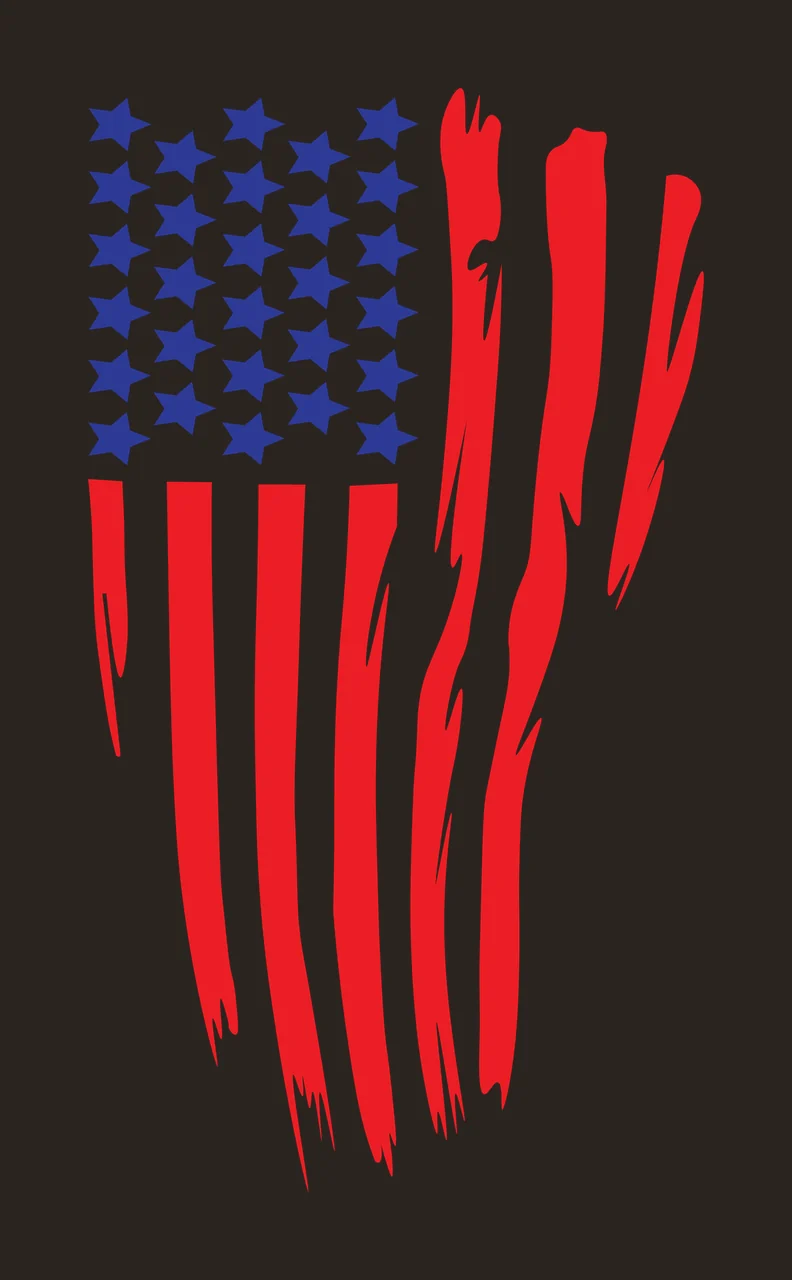 Flag Distressed Vertical Icon With Star Field stars stripes contrast preview thumbnail