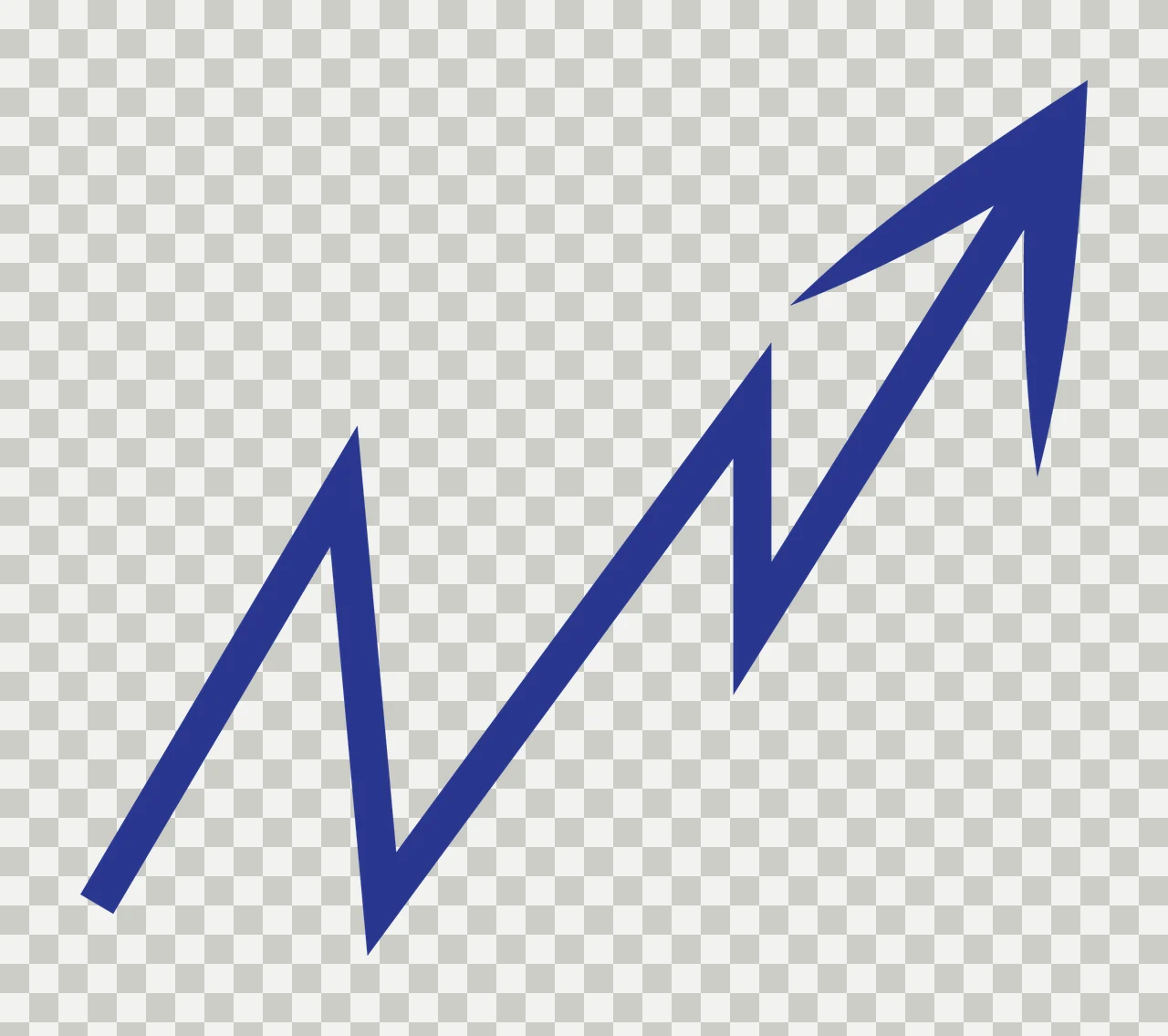Black Zigzag Arrow Pointing Upward line minimalist direction transparency and detail preview thumbnail