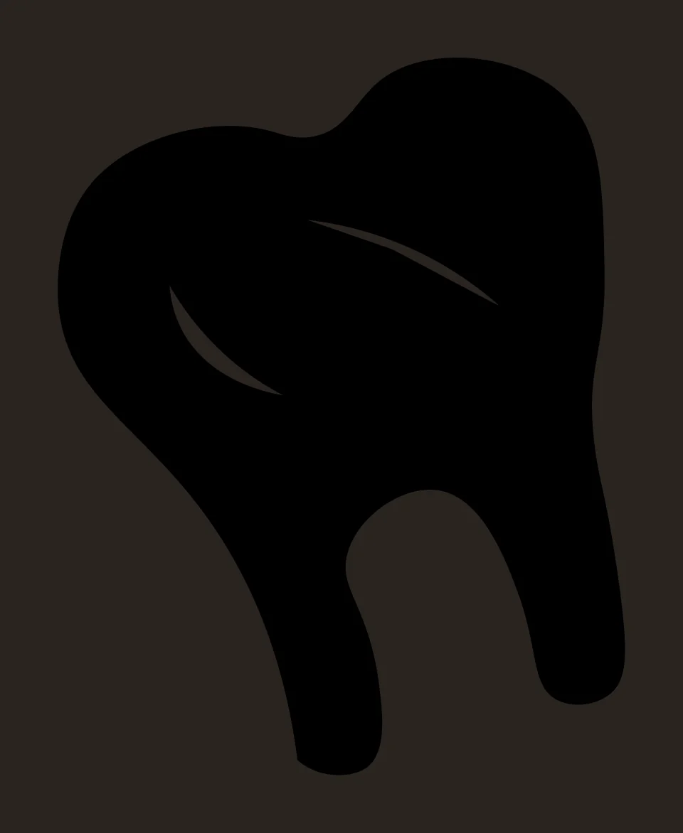Molar Tooth With Dentistry And Icon In Black contrast preview thumbnail