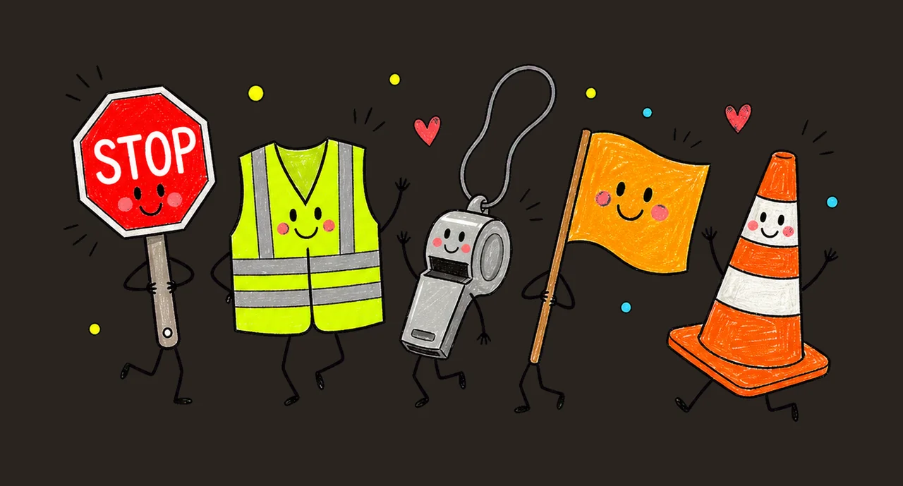 Crossing Guard School Employee Doodles Cute Variation D contrast preview thumbnail
