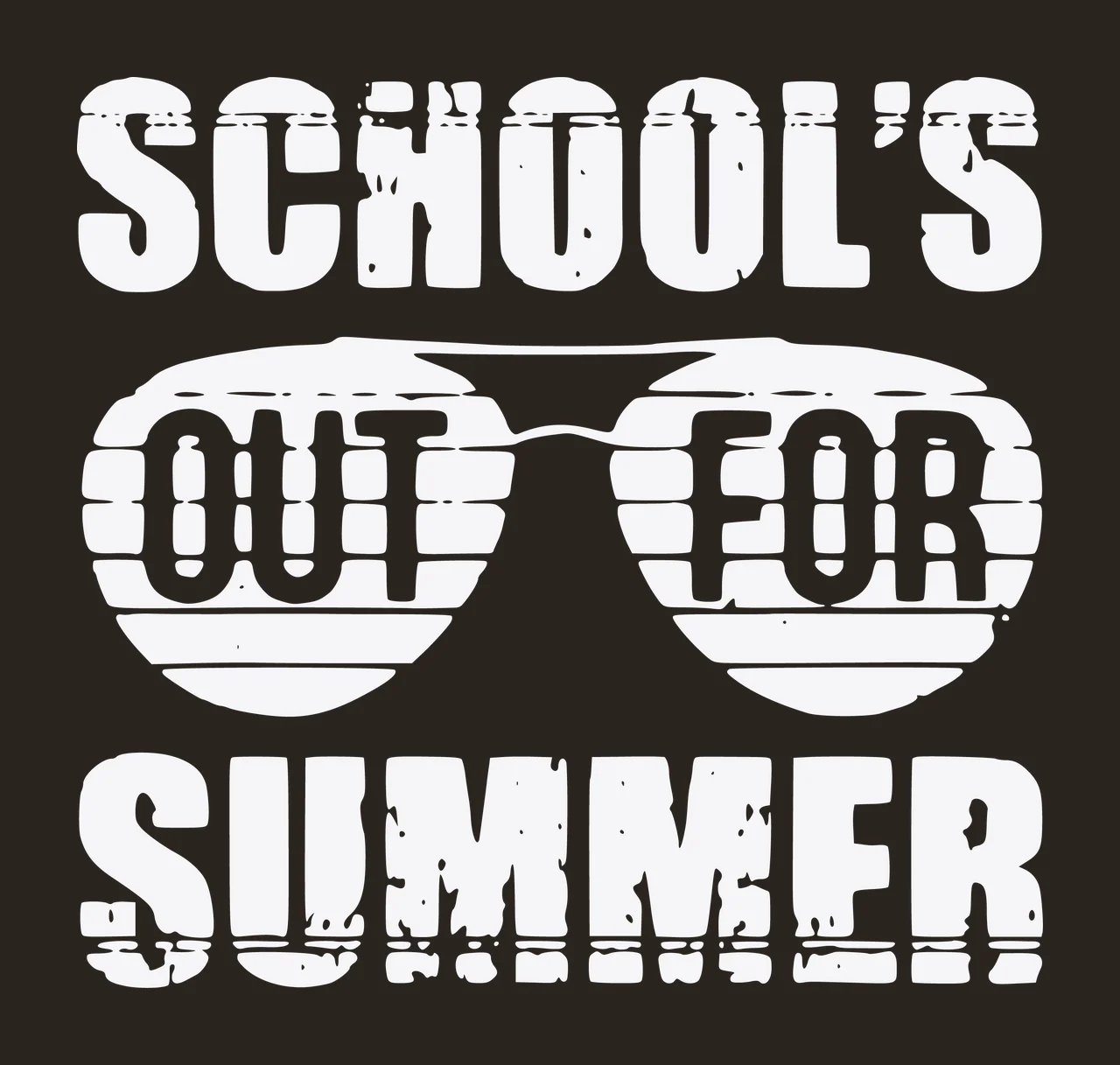 School Summer Sunglasses Design typography frame black white contrast preview thumbnail
