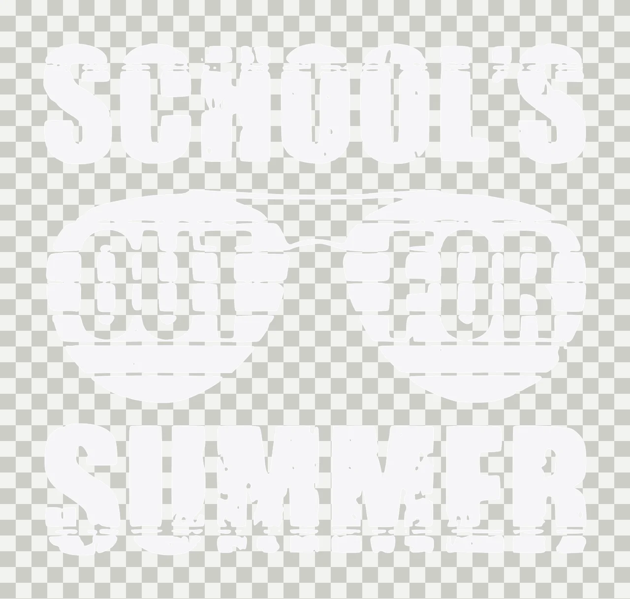 School Summer Sunglasses Design typography frame black white transparency and detail preview thumbnail
