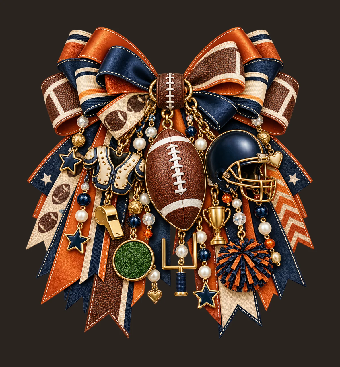 American Football PNG, Football and Helmet Coquette Bow, No Text Sublimation Clipart, Transparent Digital Download contrast preview thumbnail