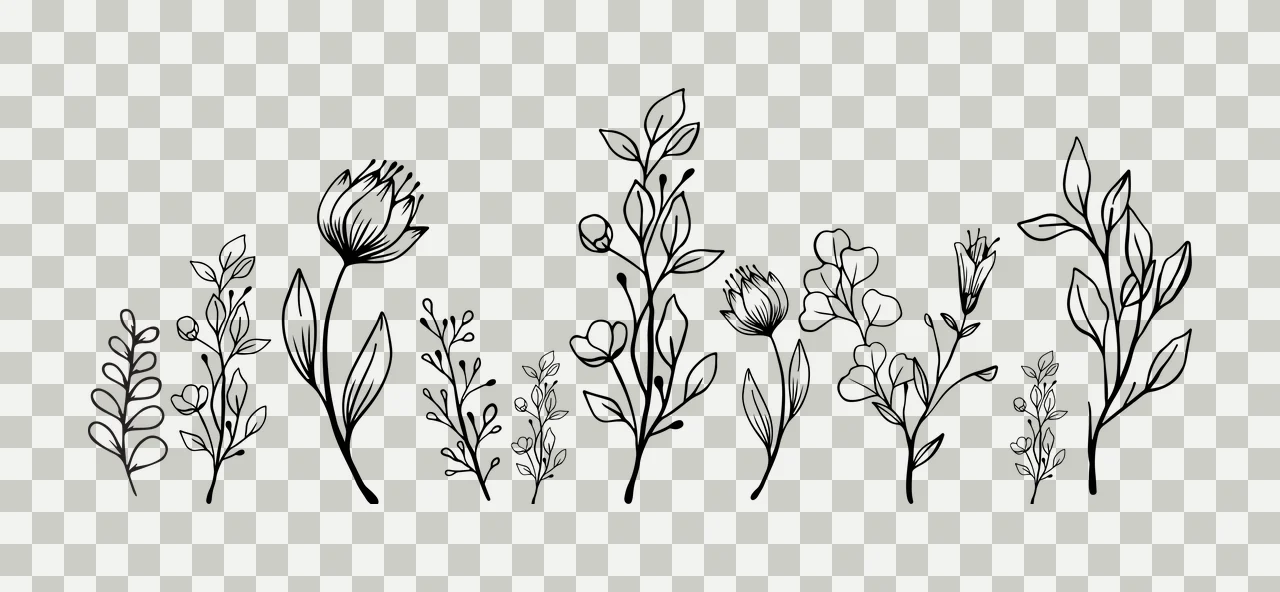 Can Glass Wrap Minimalist Floral Line Art Arrangement flowers and transparency and detail preview thumbnail