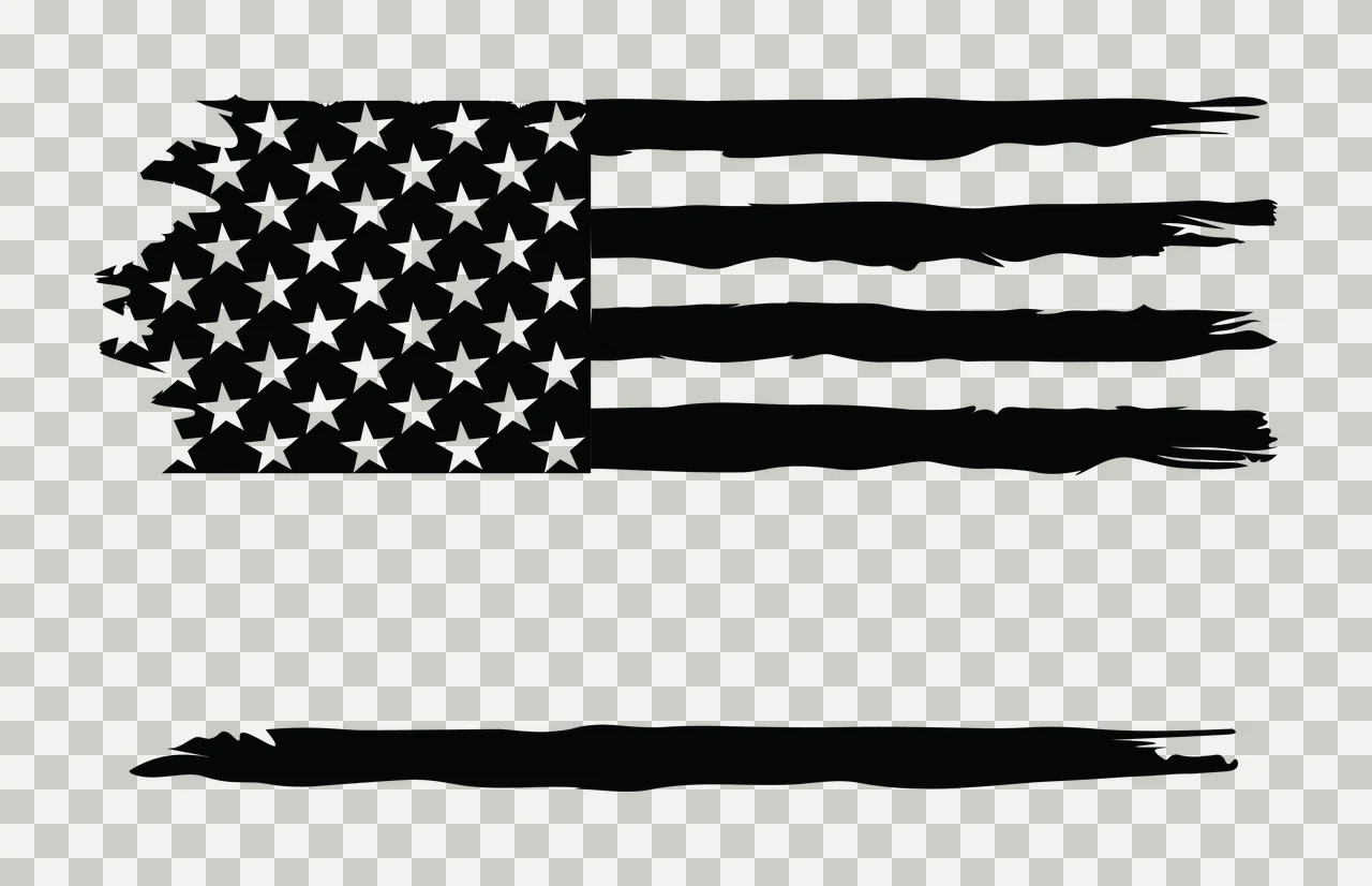Flag Horizontal Distressed Graphic With Stars And Thick stripes transparency and detail preview thumbnail