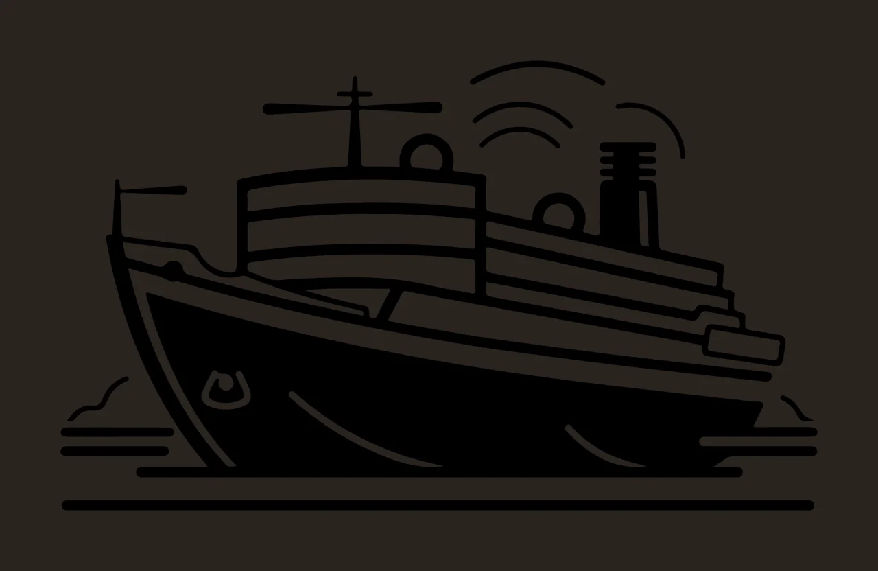 Ship Black And White Passenger Illustration sailing smoke waves contrast preview thumbnail