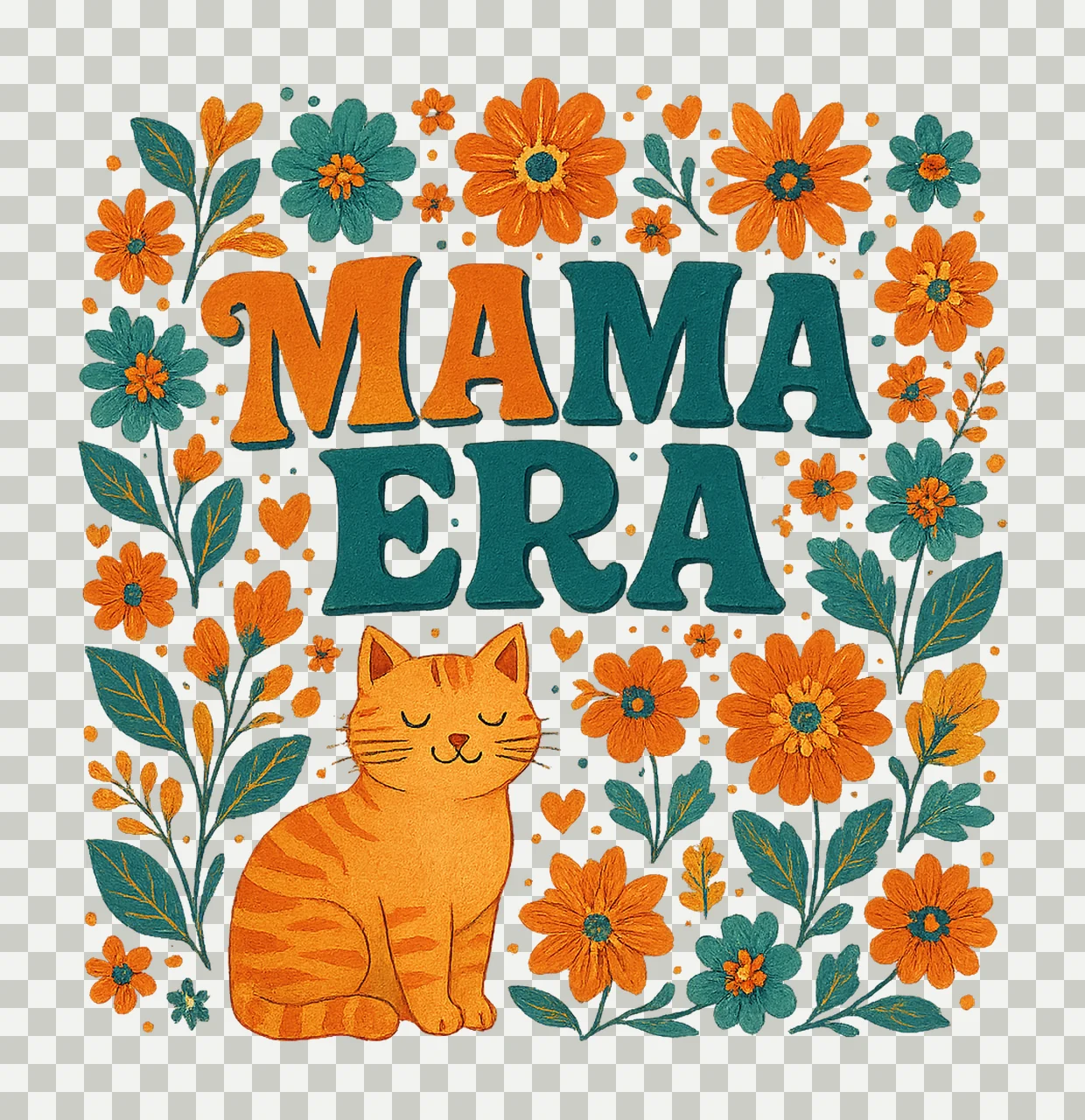 In My Mama Era Retro Sublimation Print First Time Mama transparency and detail preview thumbnail