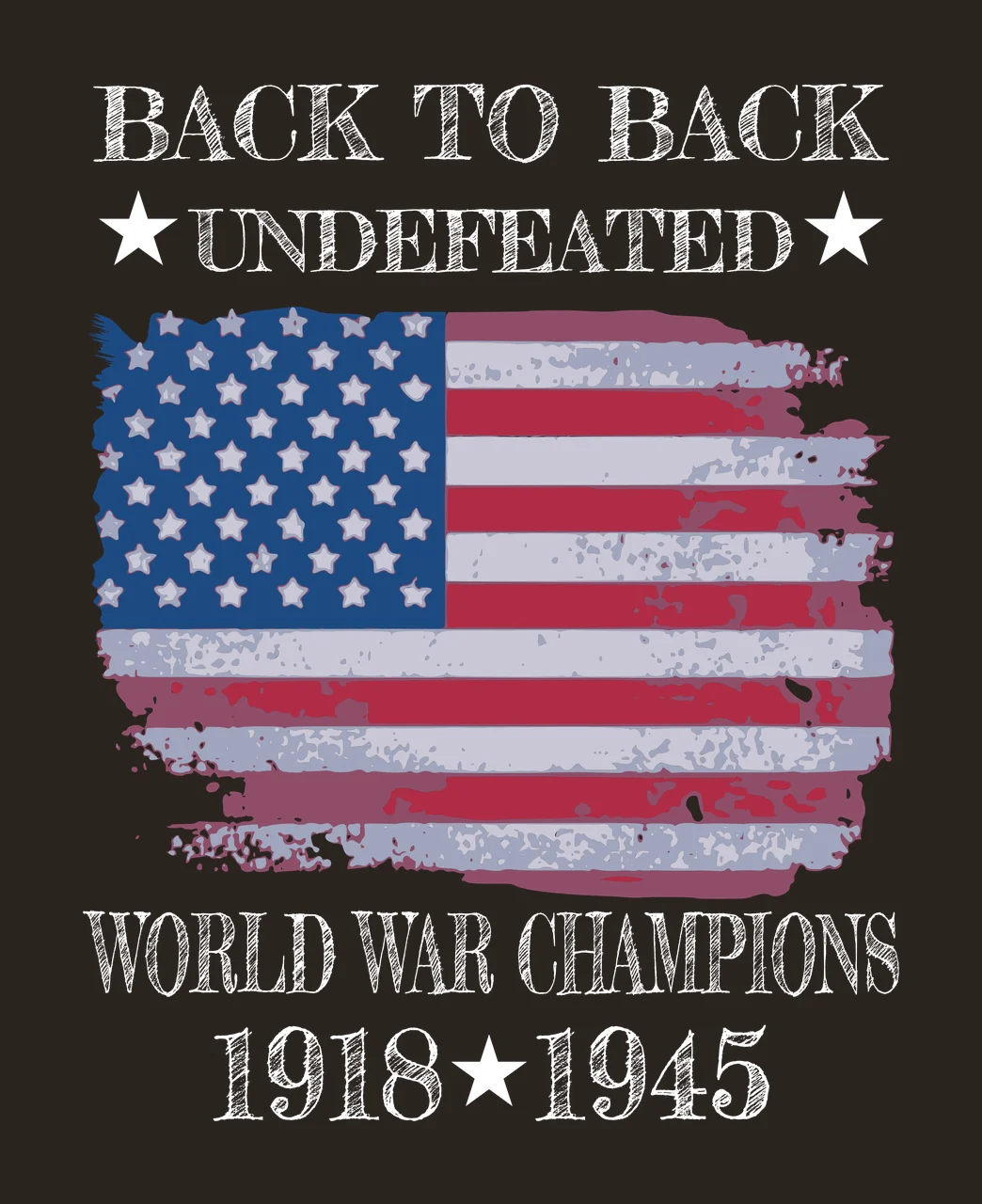 Distressed American flag painted with brushstroke texture Illustration with blue field with white stars, red and white horizontal stripes, brushstroke edges and weathered paint texture contrast preview thumbnail