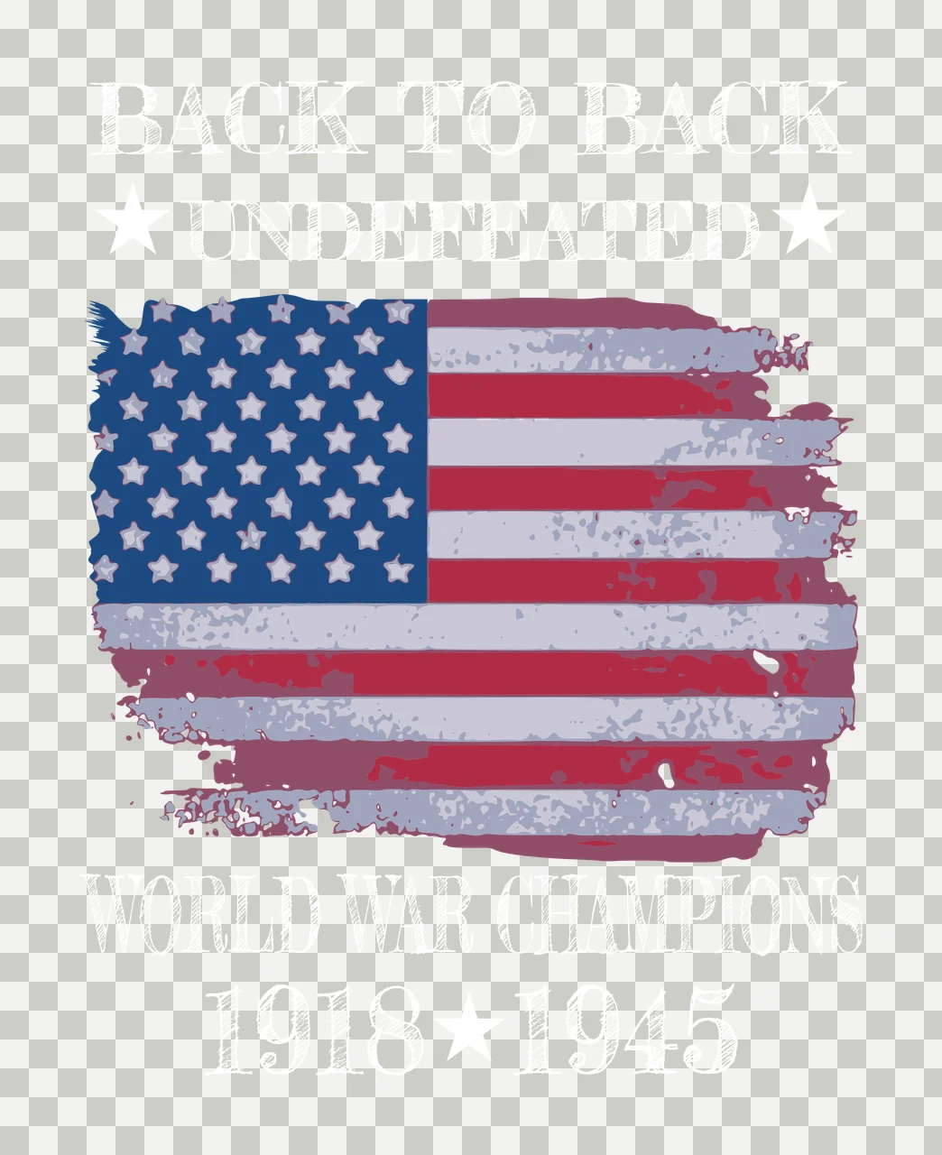 Distressed American flag painted with brushstroke texture Illustration with blue field with white stars, red and white horizontal stripes, brushstroke edges and weathered paint texture transparency and detail preview thumbnail