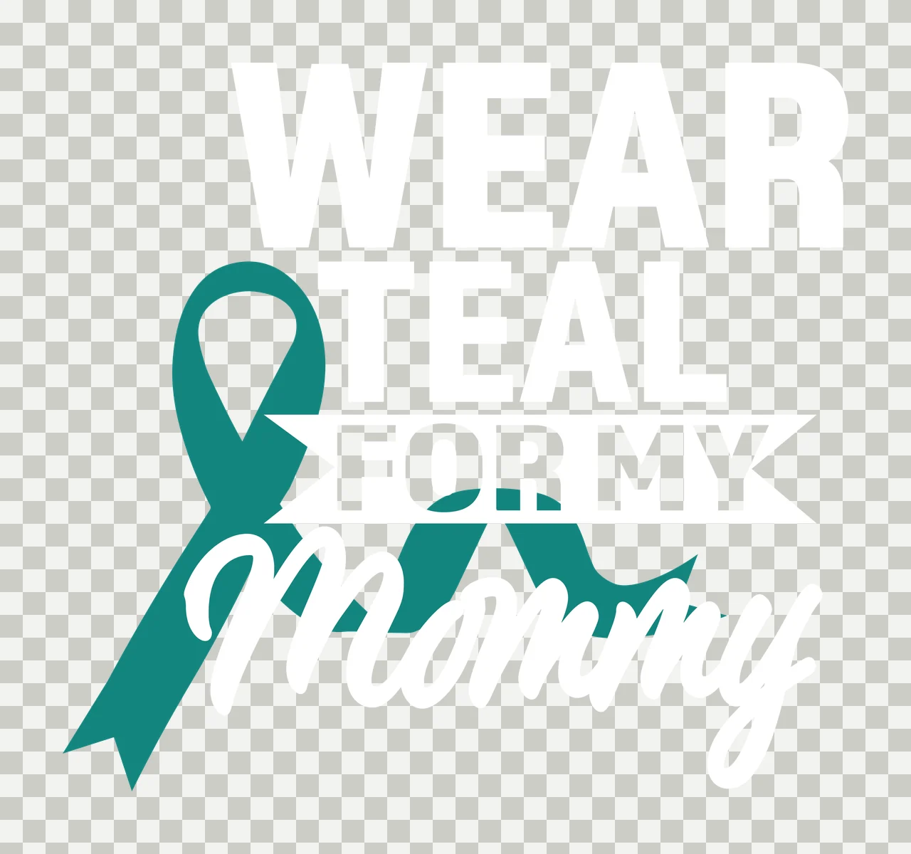 Ovarian Cancer awareness ribbon survivor hope support Variation transparency and detail preview thumbnail