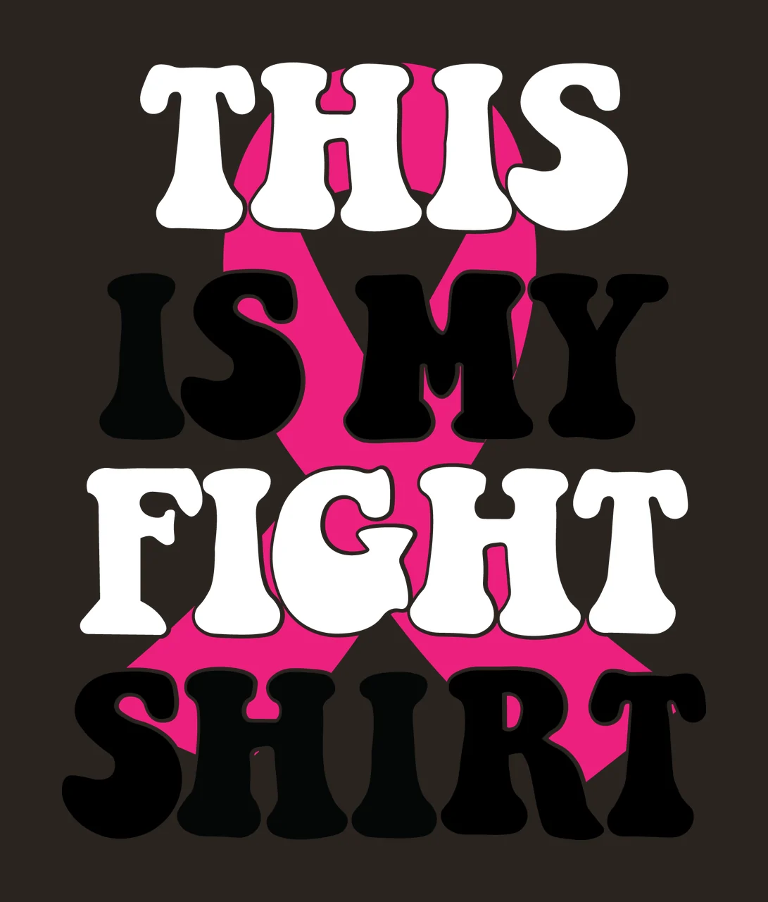 This Is My Fight Shirt Graphic Ribbon text display retro typography contrast preview thumbnail