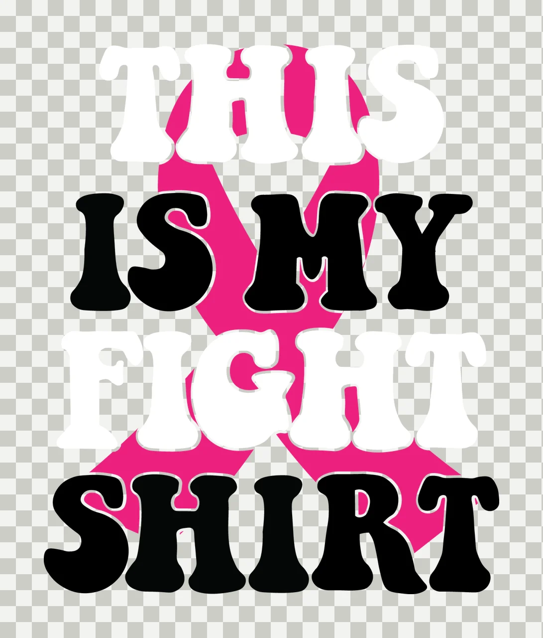 This Is My Fight Shirt Graphic Ribbon text display retro typography transparency and detail preview thumbnail